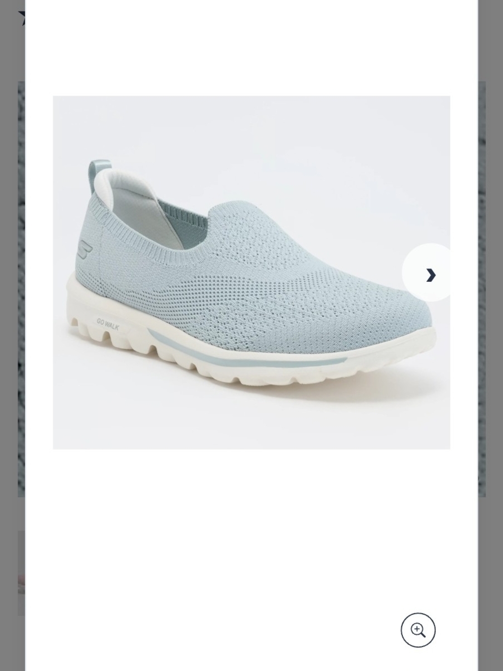 Skechers Go Walk Travel Kourt Slip-On Knit Sneaker in Sage and White